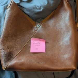 Brown Leather Hobo Shoulder Bag